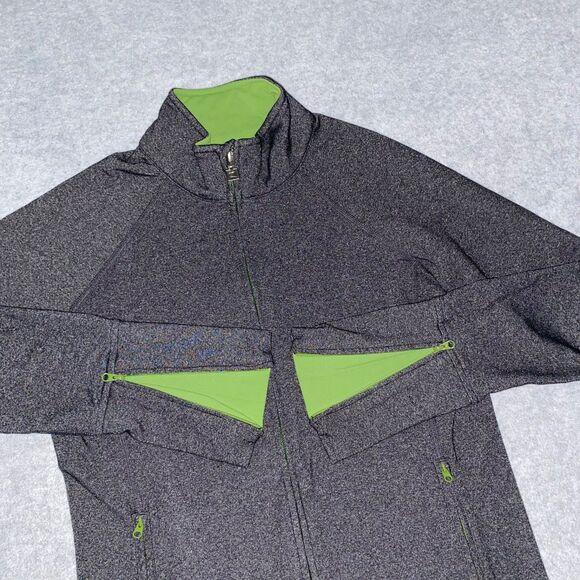 Zobha Athletic Jacket Women’s 6 Gray Green Essentials Full Zip‎ Yoga Active Gym - Picture 1 of 13